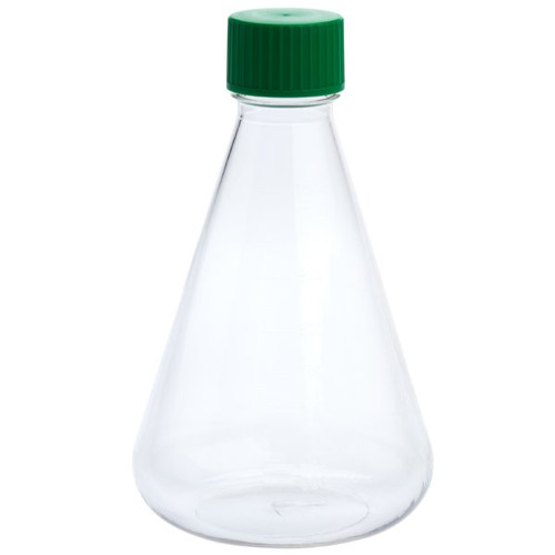 1000ml erlenmeyer flask with solid cap and plain bottom petg rnase and dnase free individually wrapped sterile 